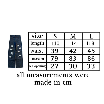 Navy distressed doubleknee jeans