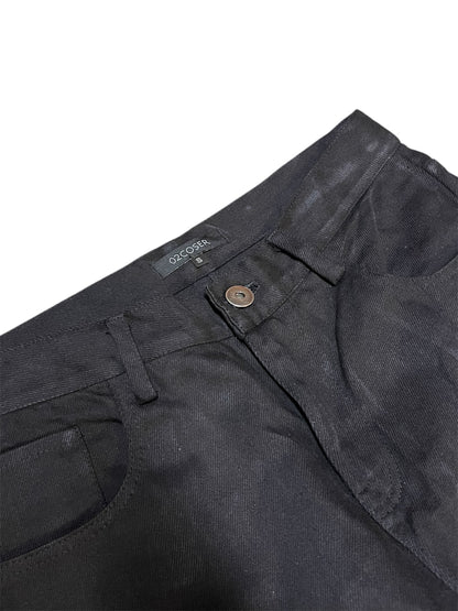 Black Distressed doubleknee jeans